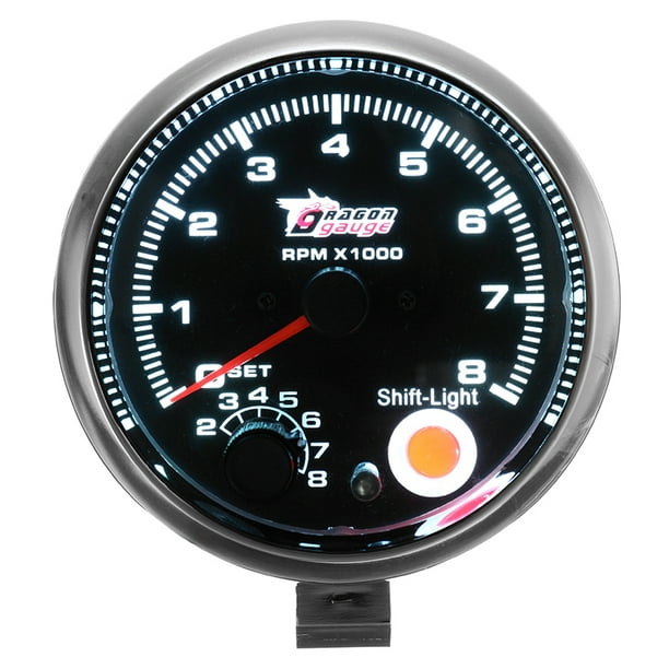 Universal Car 3.75'' RPM Tachometer Tacho Gauge Shift Light 0-8000 12V Universal Car 3.75'' RPM Tachometer Tacho Gauge Shift Light 0-8000 12V